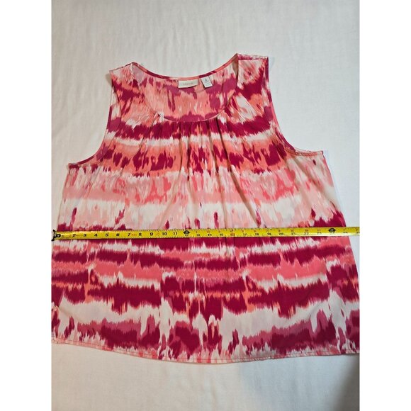 Chicos Sleeveless Tie-Dye Print Tank top Polyester Size 4 Lightweight Size 2X - Picture 8 of 11